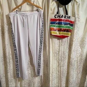 Nike loose fit white athletic pants